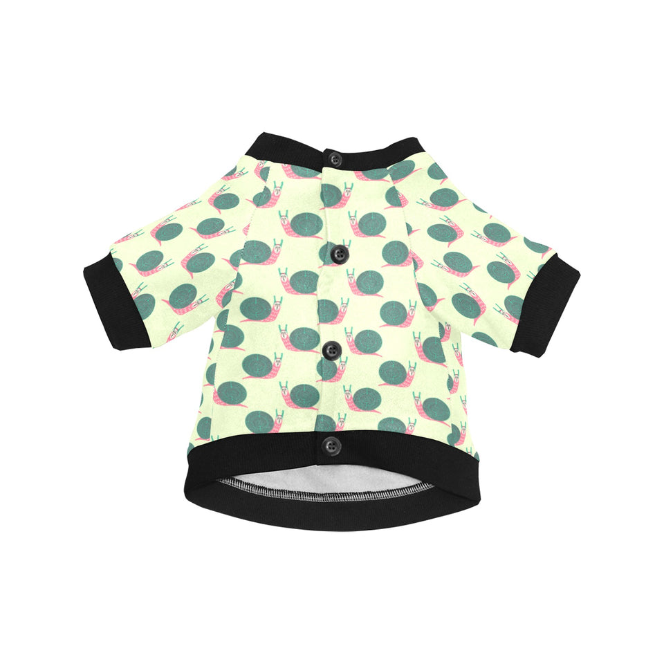 Snail Pattern Print Design 04 All Over Print Pet Dog Round Neck Fuzzy Shirt