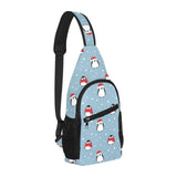 Cute penguin christmas snow pattern All Over Print Chest Bag