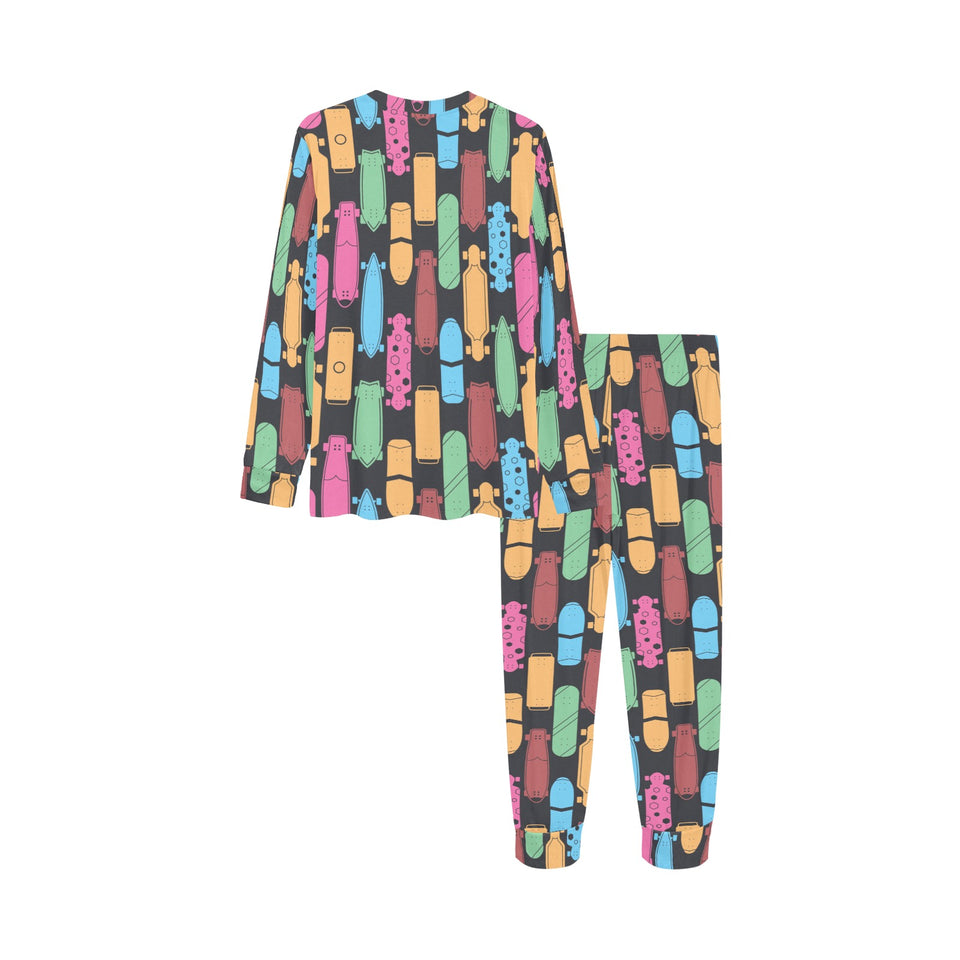 Skate Board Pattern Print Design 02 Kids' Boys' Girls' All Over Print Pajama Set