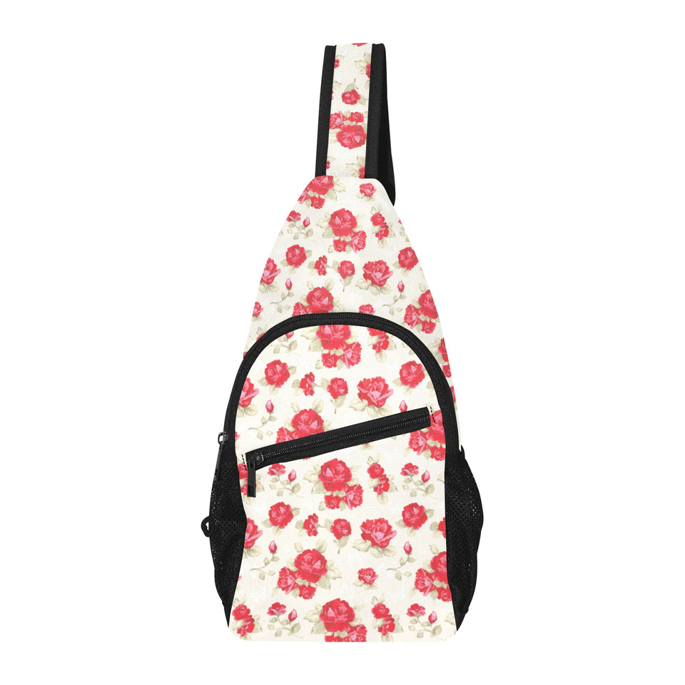 Rose Pattern Print Design 01 All Over Print Chest Bag