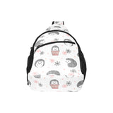 Hedgehog Pattern Print Design 02 All Over Print Chest Bag