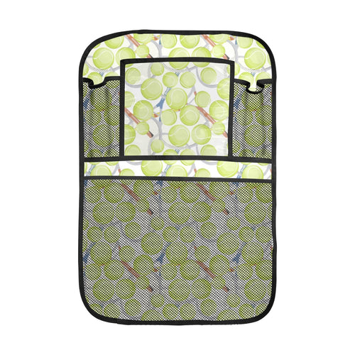 Tennis Pattern Print Design 01 Car Seat Back Organizer