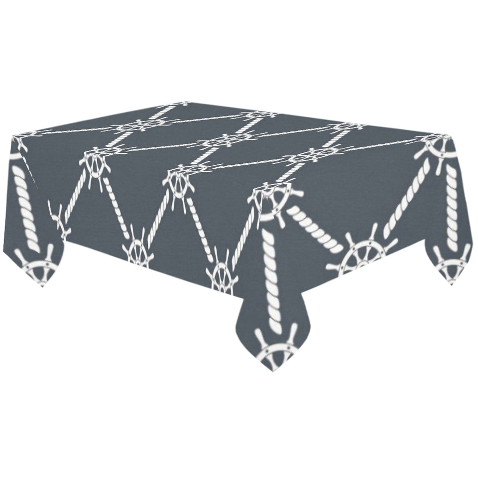 nautical steering wheel rope pattern Tablecloth