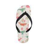 Cute whale pattern Unisex Flip Flops