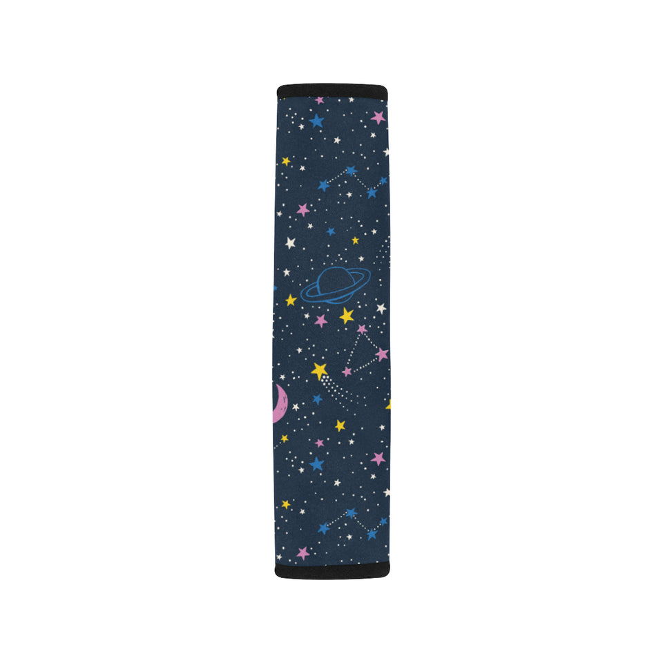 space pattern with planets, comets, constellations Car Seat Belt Cover