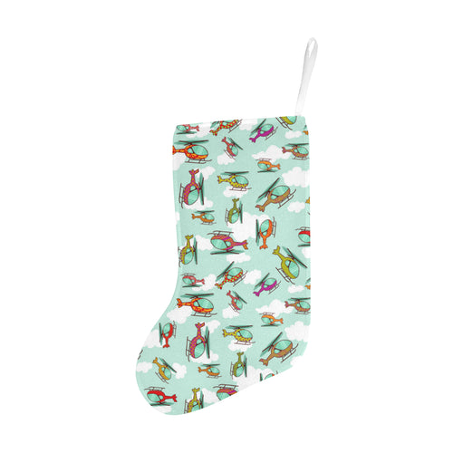 Helicopter design pattern Christmas Stocking