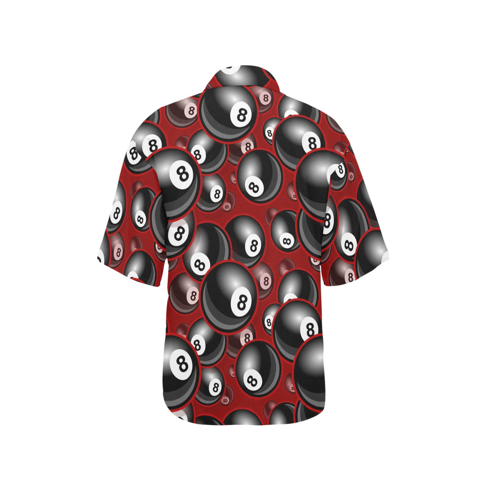 Billiard Ball Pattern Print Design 05 Women's All Over Print Hawaiian Shirt