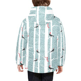 Crows christmas hat scarf Kids' Boys' Girls' Padded Hooded Jacket