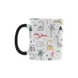 Cute cartoon dinosaurs tree pattern Morphing Mug Heat Changing Mug