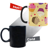 cake cupcake heart cherry pattern Morphing Mug Heat Changing Mug