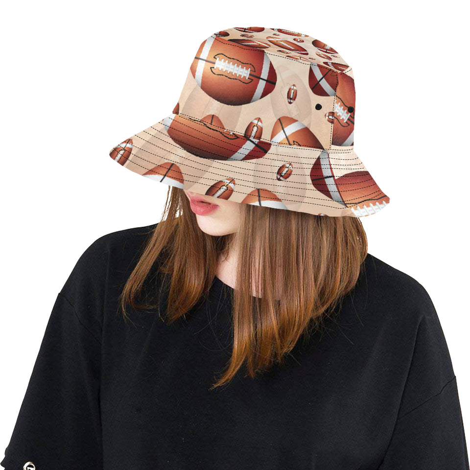 American football ball design pattern Unisex Bucket Hat