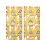 Camels ethnic motif pattern Gauze Curtain