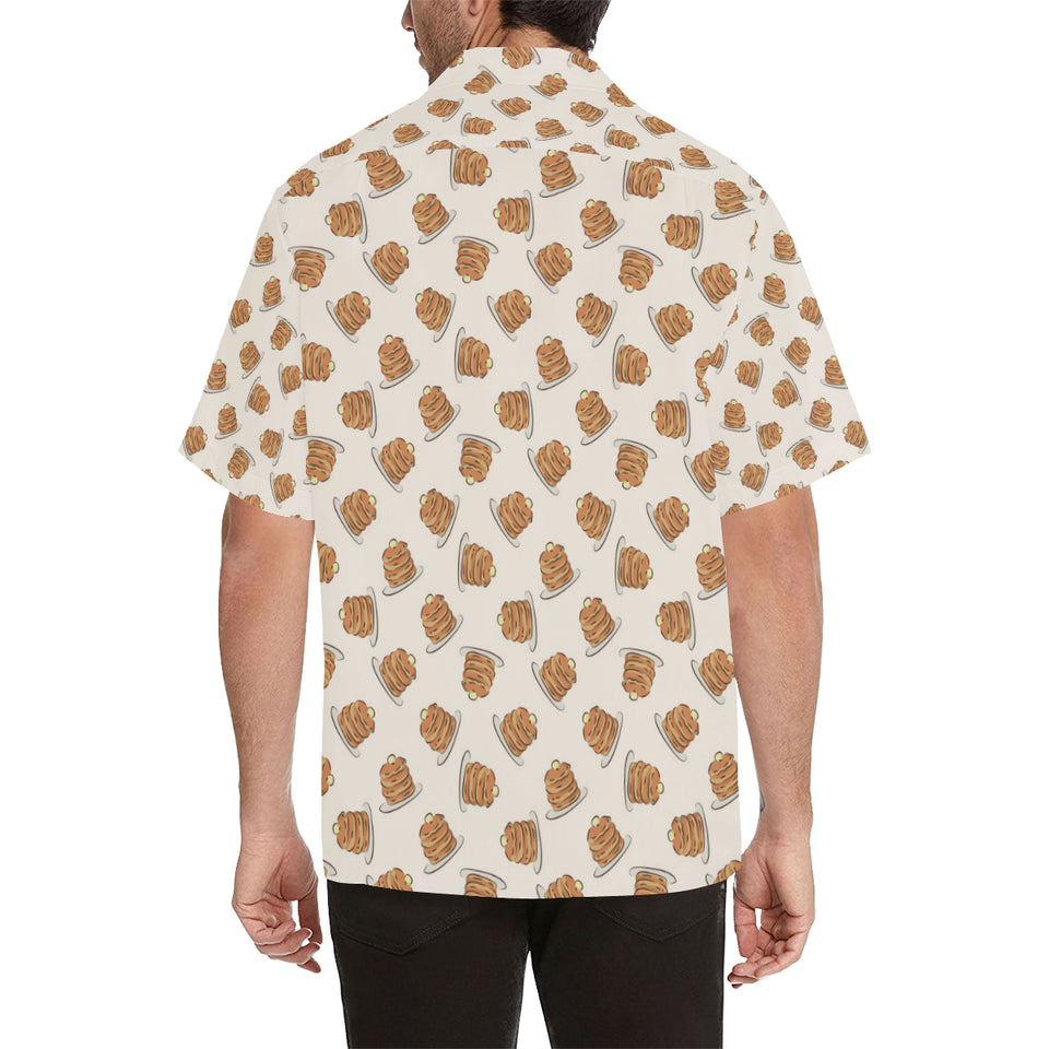 Pancake Pattern Print Design 01 Men's All Over Print Hawaiian Shirt (Model T58)