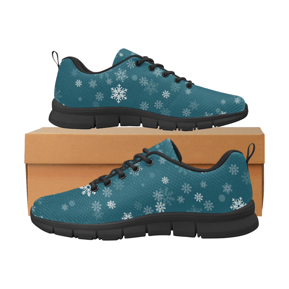 Snowflake pattern dark background Men's Sneaker Shoes