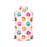 Donut pattern glaze pink background Women's Padded Vest