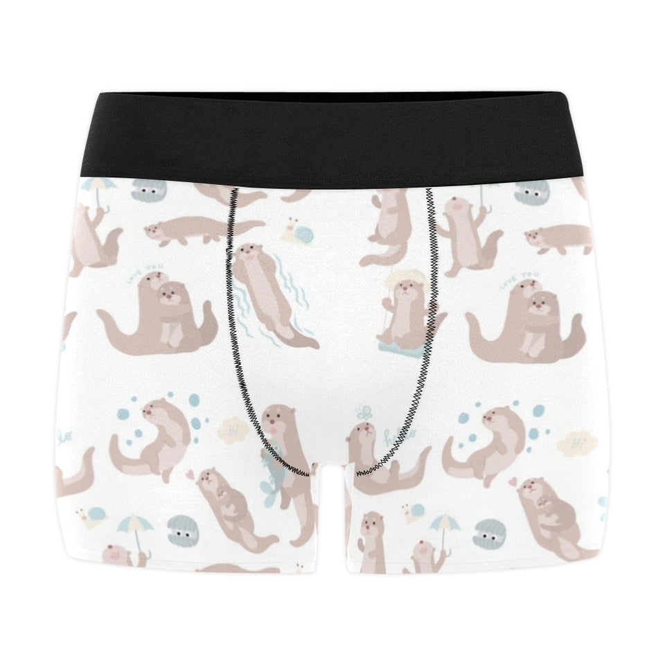 Cute sea otters pattern Men's All Over Print Boxer Briefs Men's Underwear