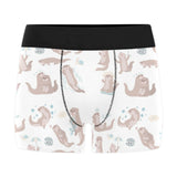 Cute sea otters pattern Men's All Over Print Boxer Briefs Men's Underwear