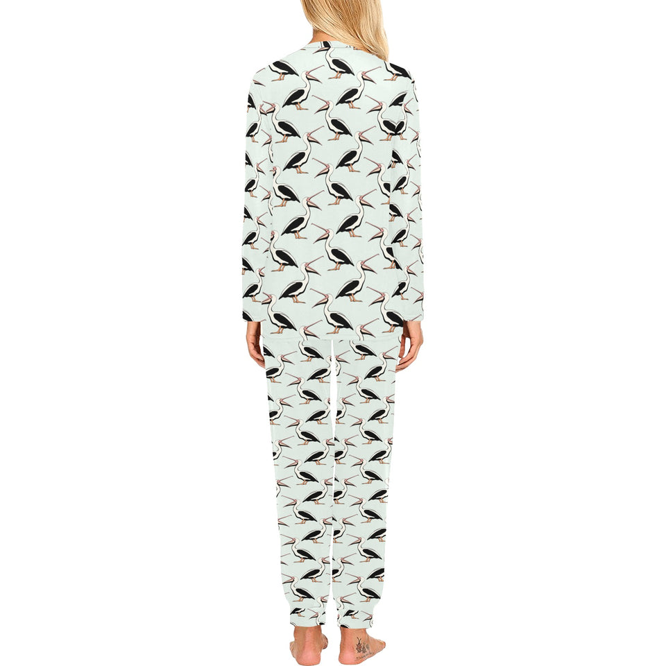 Pelican Pattern Print Design 02 Women's All Over Print Pajama Set