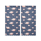 Tea pots Pattern Print Design 04 Gauze Curtain