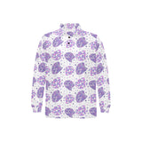 Hedgehog Pattern Print Design 05 Men's Long Sleeve Polo Shirt