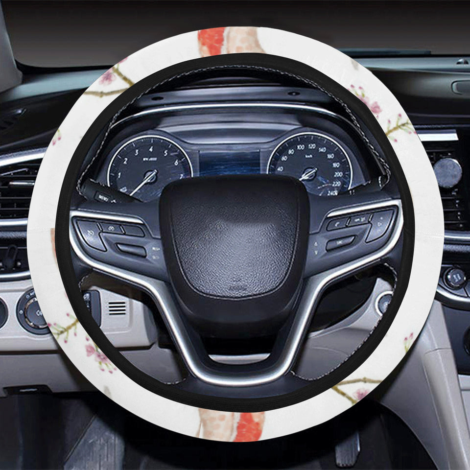 Watercolor Koi Fish Carp Fish pattern Car Steering Wheel Cover