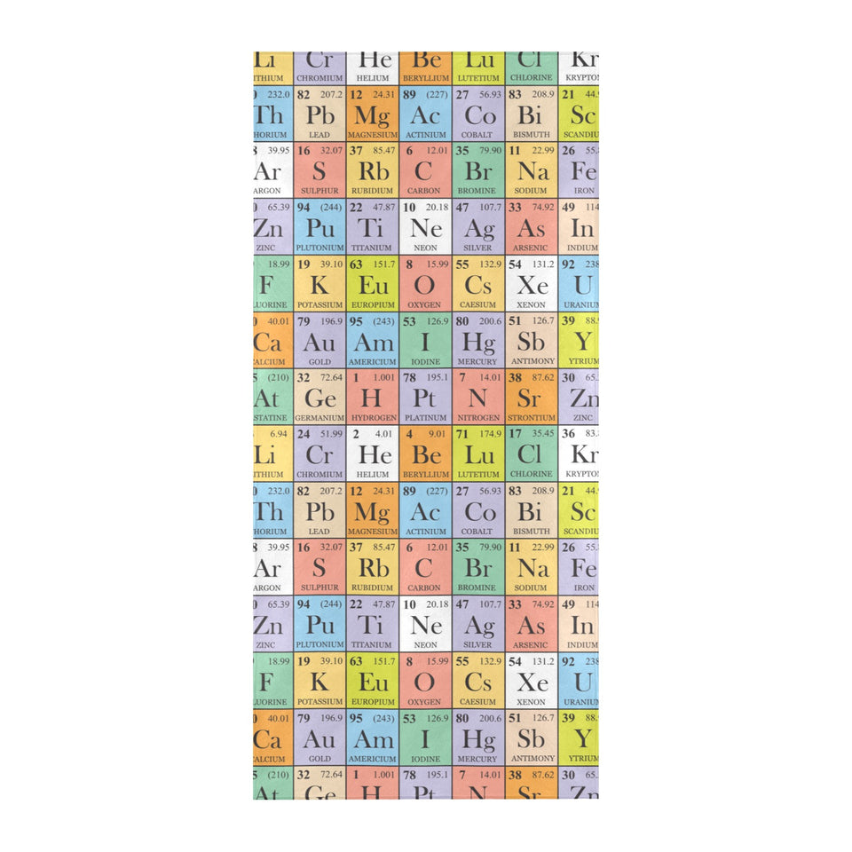 Chemistry Periodic Table Pattern Print Design 01 Beach Towel