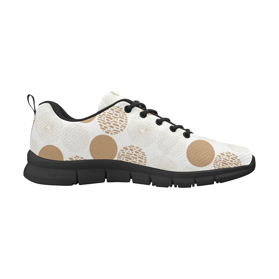 Gold Texture mushroom pattern Women's Sneaker Shoes