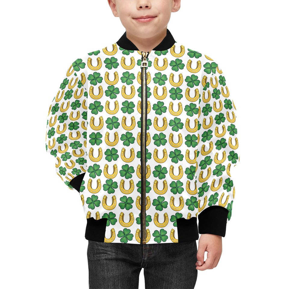 Horseshoes Pattern Print Design 04 Kids' Boys' Girls' Bomber Jacket