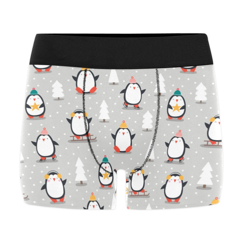 Cute Penguin christmas pattern Men's All Over Print Boxer Briefs Men's Underwear