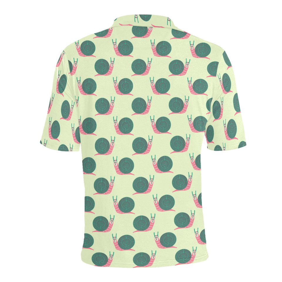 Snail Pattern Print Design 04 Men's All Over Print Polo Shirt