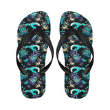 Dragon sea wave pattern Unisex Flip Flops