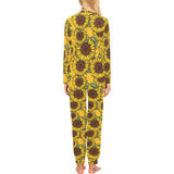 Sunflower pattern Women's All Over Print Pajama Set