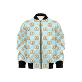 Pretzels Pattern Print Design 03 Kids' Boys' Girls' Bomber Jacket