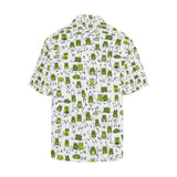 Sketch funny frog pattern Men's All Over Print Hawaiian Shirt