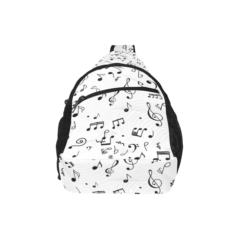 Music Notes Pattern Print Design 04 All Over Print Chest Bag