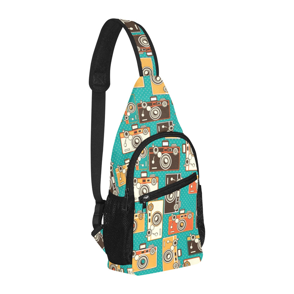 Camera Pattern Print Design 03 All Over Print Chest Bag