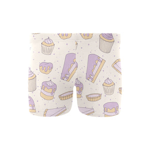 Cakes pies tarts muffins and eclairs purple bluebe Men's Swimming Trunks