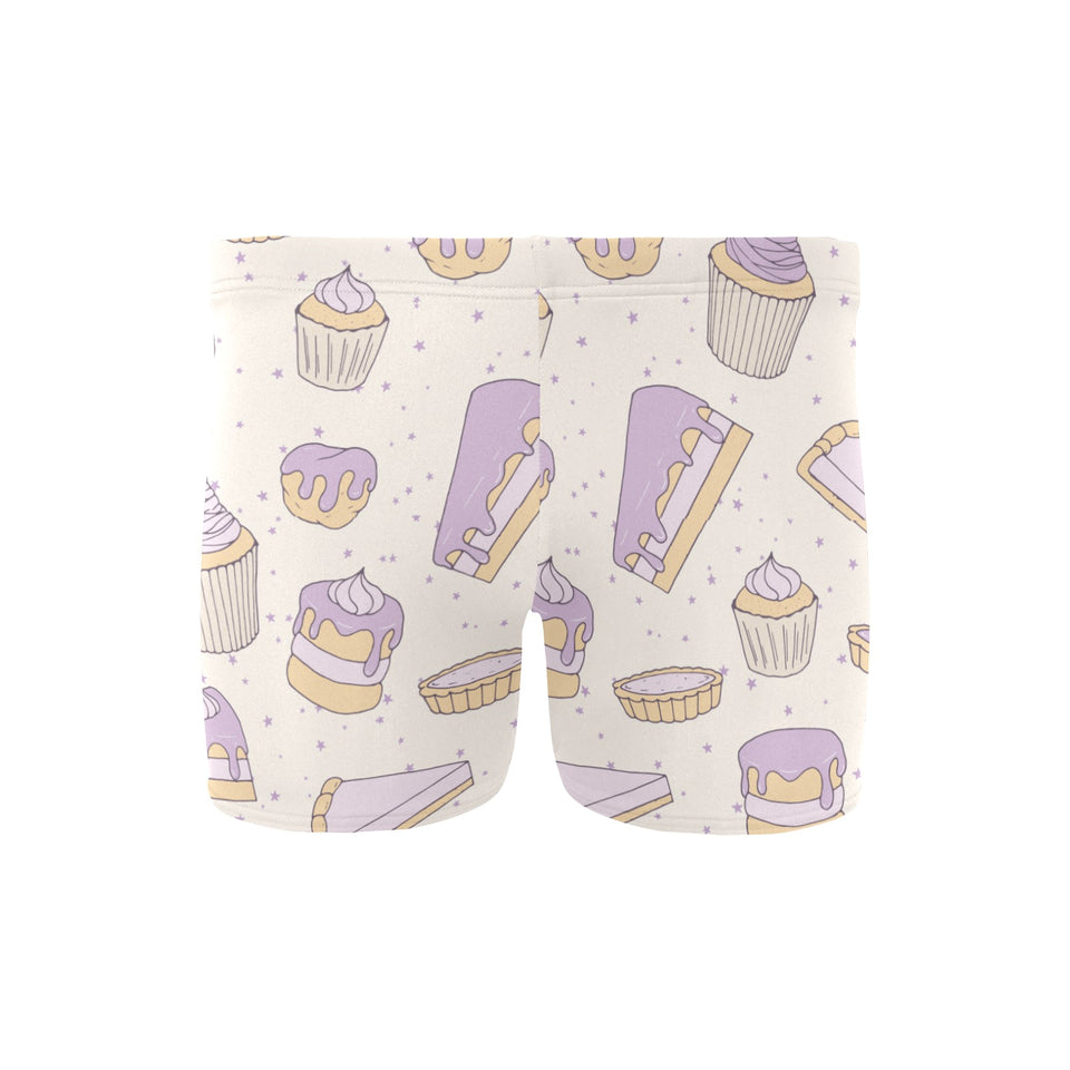 Cakes pies tarts muffins and eclairs purple bluebe Men's Swimming Trunks