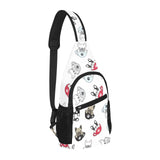 French bulldog cup paw pattern All Over Print Chest Bag
