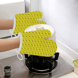 Duck Pattern Print Design 02 Heat Resistant Oven Mitts