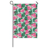 Watermelons tropical palm leaves pattern House Flag Garden Flag