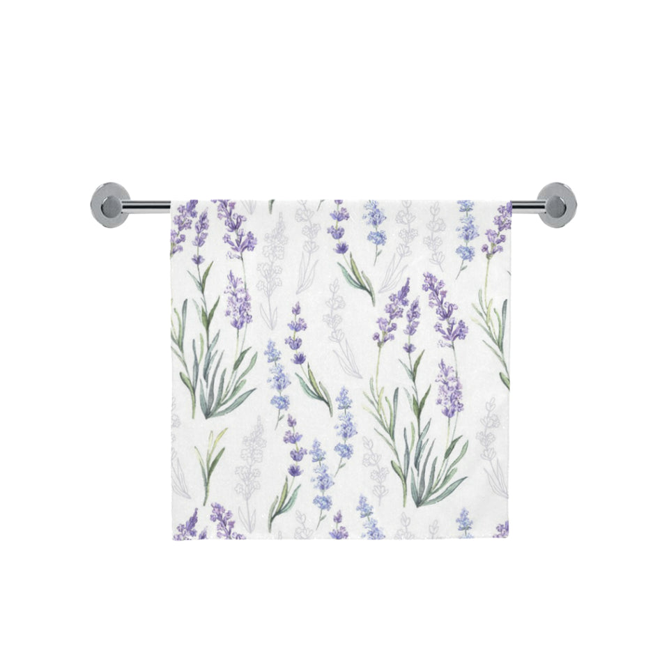 Hand painting Watercolor Lavender Bath Towel