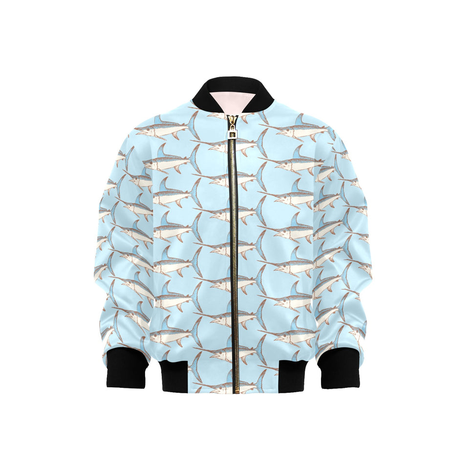 Swordfish Pattern Print Design 01 Kids' Boys' Girls' Bomber Jacket