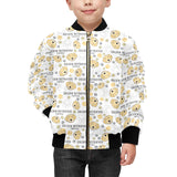 Golden Retriever Pattern Print Design 04 Kids' Boys' Girls' Bomber Jacket