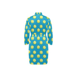 Tennis Pattern Print Design 05 Men's Long Sleeve Belted Night Robe