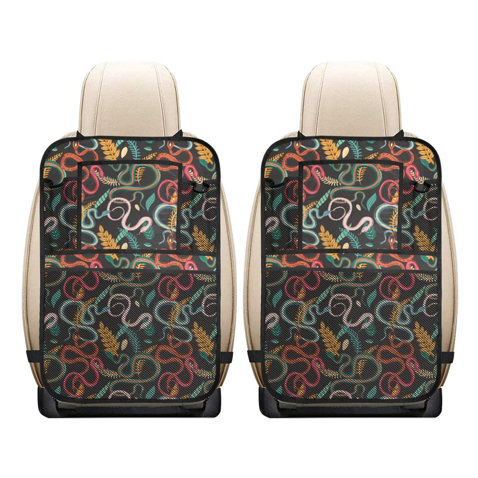 Colorful snake plant pattern Car Seat Back Organizer