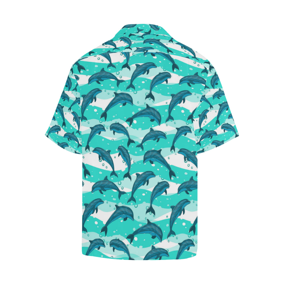 Dolphin sea pattern Men's All Over Print Hawaiian Shirt