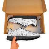 Music Notes Pattern Print Design 04 Men's Breathable Sneakers ( Model 055)