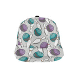 Bowling ball and pin gray background All Over Print Snapback Cap