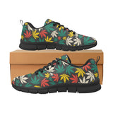 Canabis Marijuana Weed Pattern Print Design 02 Men's Breathable Sneakers ( Model 055)